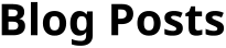 Blog Posts