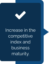 Increase in the competitive index and business maturity.